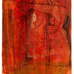 Pandros & Athena, 2012.Maleri på papir, 48x33 cm.