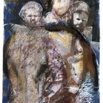 Ganish, 1992.Akryl og oliepastel på papir,  75x55 cm.