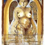 Kvinde, 1999.Farver 8, Oplag 200/XV, (37x29 cm.) 🔴